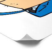 grappige cartoon agent die donuts eet poster (Hoek)