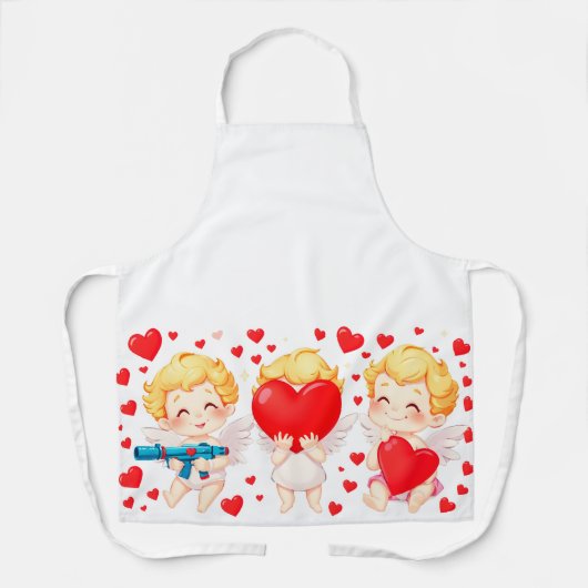 Grappige cartoon Angels cadeau voor de liefde Schort (Voorkant)