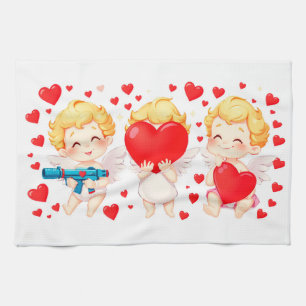 Grappige cartoon Angels cadeau voor jou Theedoek