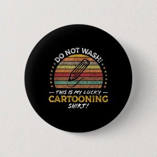 Grappige Cartoon Artist, Cartoon Drawings Quote Gr Ronde Button 5,7 Cm