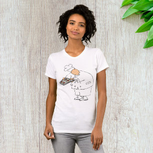 Grappige Cartoon Banketbakker Chef met Bakplaat me T-shirt