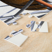 Grappige Cartoon Basketbal in een Hoop Legpuzzel (Zijkant)