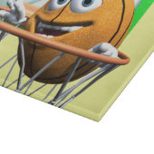 Grappige Cartoon Basketbal in een Hoop Snijplank (Hoek)