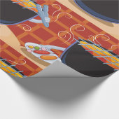 Grappige Cartoon BBQ Grill met Tangen en Spiesjes Cadeaupapier