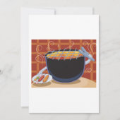 Grappige Cartoon BBQ Grill met Tangen en Spiesjes Kaart (Voorkant)