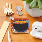 Grappige Cartoon BBQ Grill met Tangen en Spiesjes Sleutelhanger