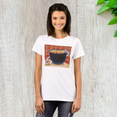 Grappige Cartoon BBQ Grill met Tangen en Spiesjes T-shirt
