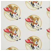Grappige cartoon beagle hond stof (Swatch)