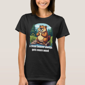 Grappige Cartoon Bever Vrouwen T-shirt