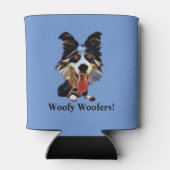 Grappige Cartoon Border Collie Koelbox voor Blikje Blikjeskoeler (Achterkant)