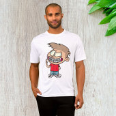 Grappige Cartoon Boy met Braces Smile T-shirt