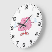 Grappige Cartoon brein knipogend personage duimen Grote Klok (Hoek)