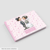 Grappige Cartoon bruid en bruidegom gastenboek