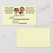 Grappige Cartoon bruiloft Plaatskaarten Plaatskaartje (Voorkant / Achterkant)