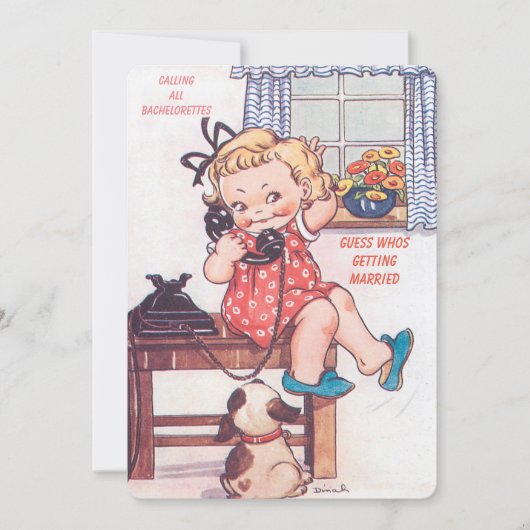 Grappige cartoon bruiloft roddels kaart (Voorkant)