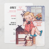 Grappige cartoon bruiloft roddels kaart (Voorkant / Achterkant)