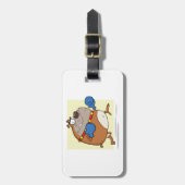 Grappige Cartoon Bulldog Boxer Dog Bagagelabel (Voorkant verticaal)