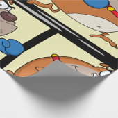 Grappige Cartoon Bulldog Boxer Dog Cadeaupapier