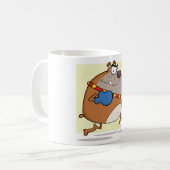 Grappige Cartoon Bulldog Boxer Dog Koffiemok (Voorkant links)