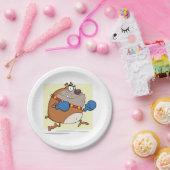 Grappige Cartoon Bulldog Boxer Dog Papieren Bordje (Feest)