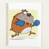 Grappige Cartoon Bulldog Boxer Dog Planner (Voorkant)