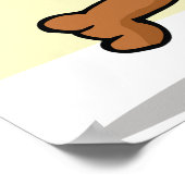 Grappige Cartoon Bulldog Boxer Dog Poster (Hoek)