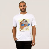 Grappige Cartoon Bulldog Boxer Dog T-shirt (Voorkant volledig)