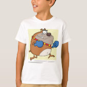 Grappige Cartoon Bulldog Boxer Dog T-shirt (Voorkant)