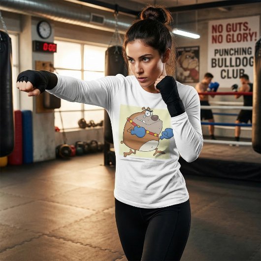 Grappige Cartoon Bulldog Boxer Dog T-shirt