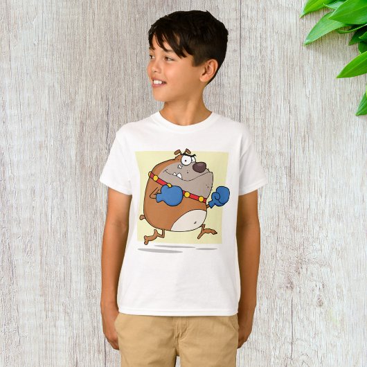 Grappige Cartoon Bulldog Boxer Dog T-shirt
