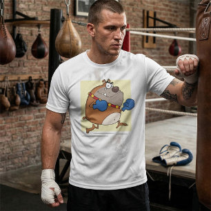 Grappige Cartoon Bulldog Boxer Hond T-shirt