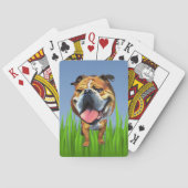 Grappige Cartoon Bulldog speelkaarten (Achterkant)