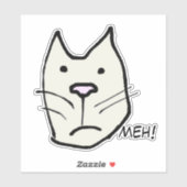 Grappige Cartoon Cat die niet onder de indruk is z Sticker (Vel)