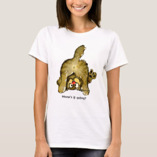 Grappige Cartoon Cat Meow gaat het? T-shirt