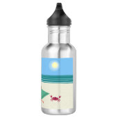 Grappige Cartoon Characters Beach Waterfles (Rechts)