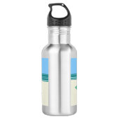 Grappige Cartoon Characters Beach Waterfles (Achterkant)