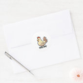 Grappige Cartoon Chicken "Guess What" Sticker (Envelop)