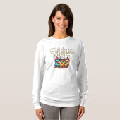 Grappige Cartoon Chicks | Chicken Mom gepersonalis T-shirt (Voorkant volledig)