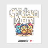 Grappige Cartoon Chicks | kip mam Sticker (Vel)