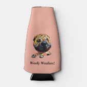 Grappige Cartoon Chinees Shar Pei Flessenkoeler Flesjeskoeler (Voorkant)