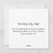 Grappige Cartoon Christmas Robin Feestdagenkaart (Achterkant)