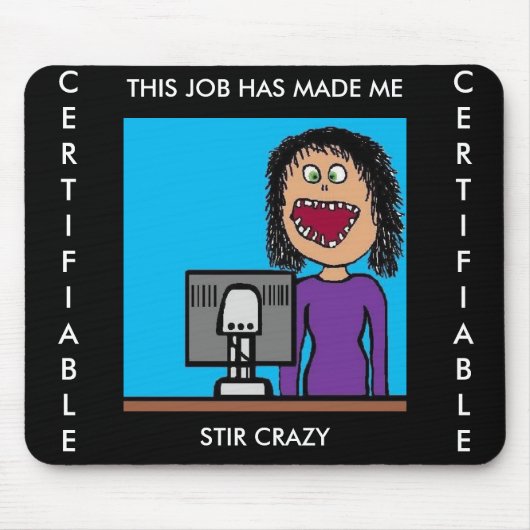 Grappige Cartoon Clerical Office Humor Muismat (Voorkant)
