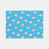 Grappige Cartoon Comics Pig Kies Kleur FB Fleece Deken (Voorkant (Horizontaal))