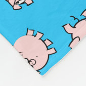 Grappige Cartoon Comics Pig Kies Kleur FB Fleece Deken (Hoek)