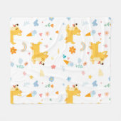 grappige cartoon corgi honden fleece deken (Voorkant (Horizontaal))