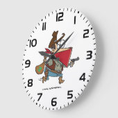 Grappige Cartoon Cowboy Bandit Robber Grote Klok (Hoek)