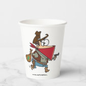 Grappige Cartoon Cowboy Bandit Robber Papieren Bekers (Voorkant)