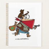 Grappige Cartoon Cowboy Bandit Robber Planner (Voorkant)