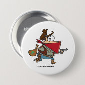 Grappige Cartoon Cowboy Bandit Robber Ronde Button 7,6 Cm (Voorkant /achterkant)