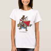 Grappige Cartoon Cowboy Bandit Robber T-shirt (Voorkant)